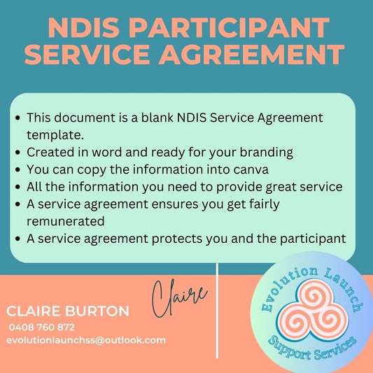 NDIS Service Agreement - Blank Word Template